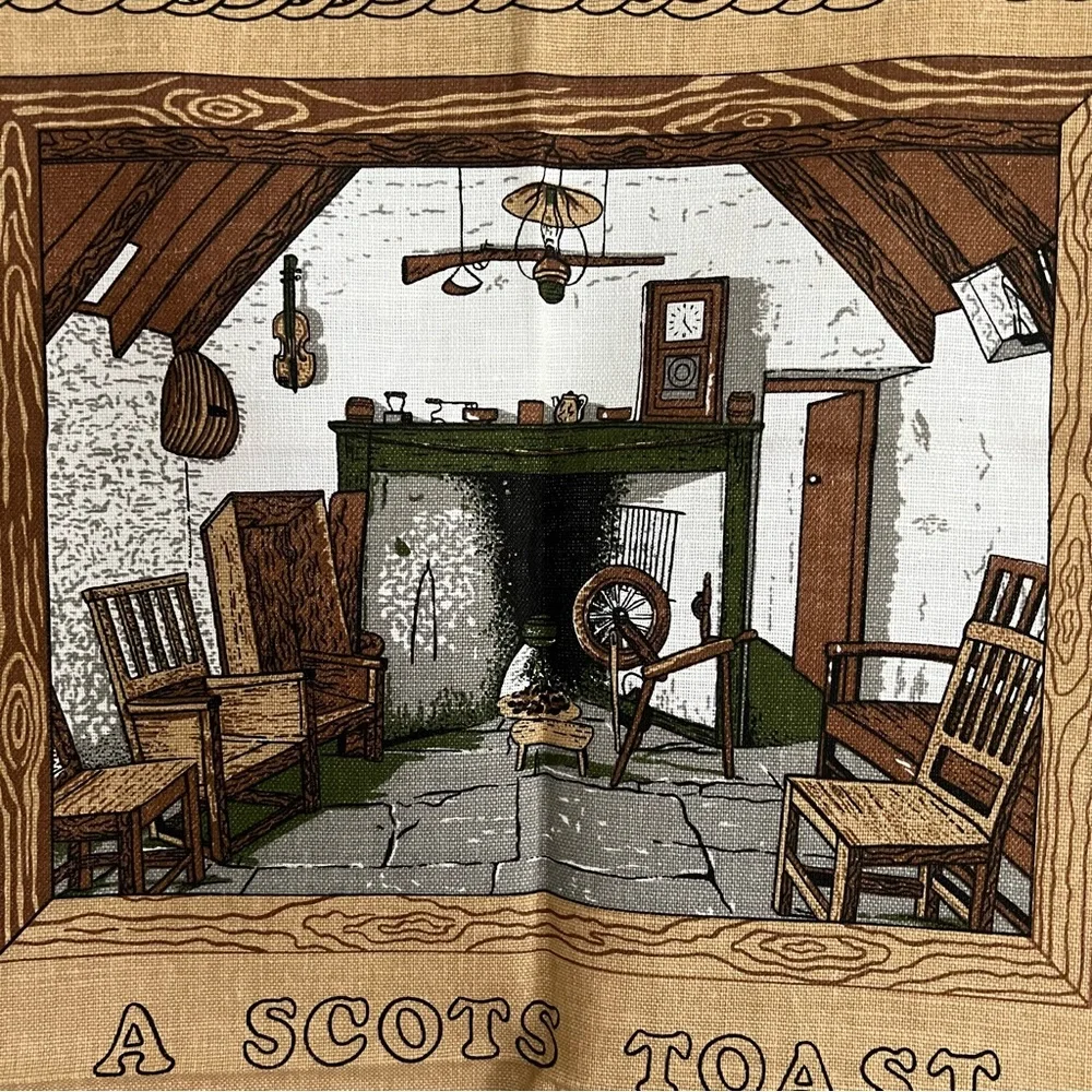 Vintage “A Scots Toast” Kitchen Towel / Wall-hanging